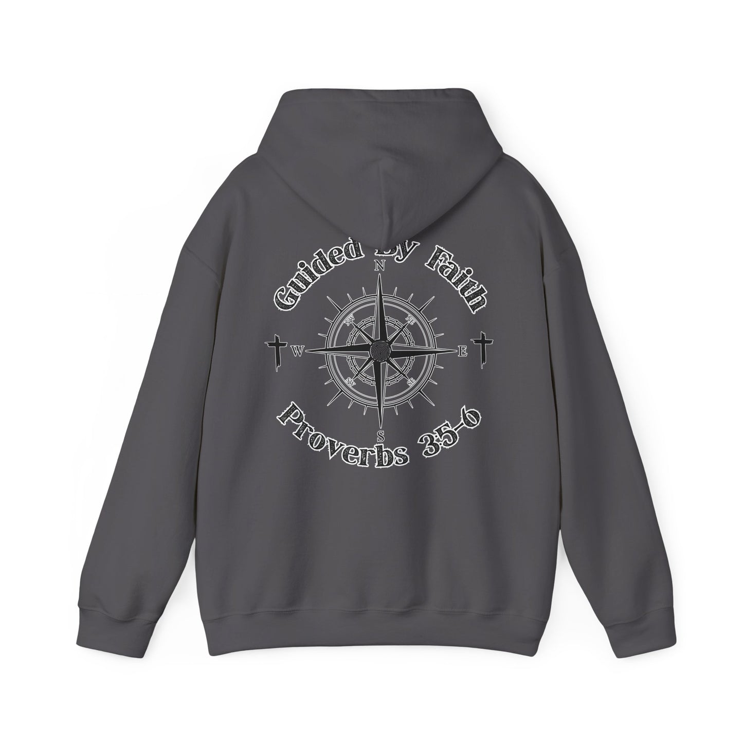Faith Compass Hoodie – “Guided by Faith” Proverbs 3:5-6 Pullover, Christian Hoodie, Inspirational Scripture Sweatshirt, Unisex Religious Apparel