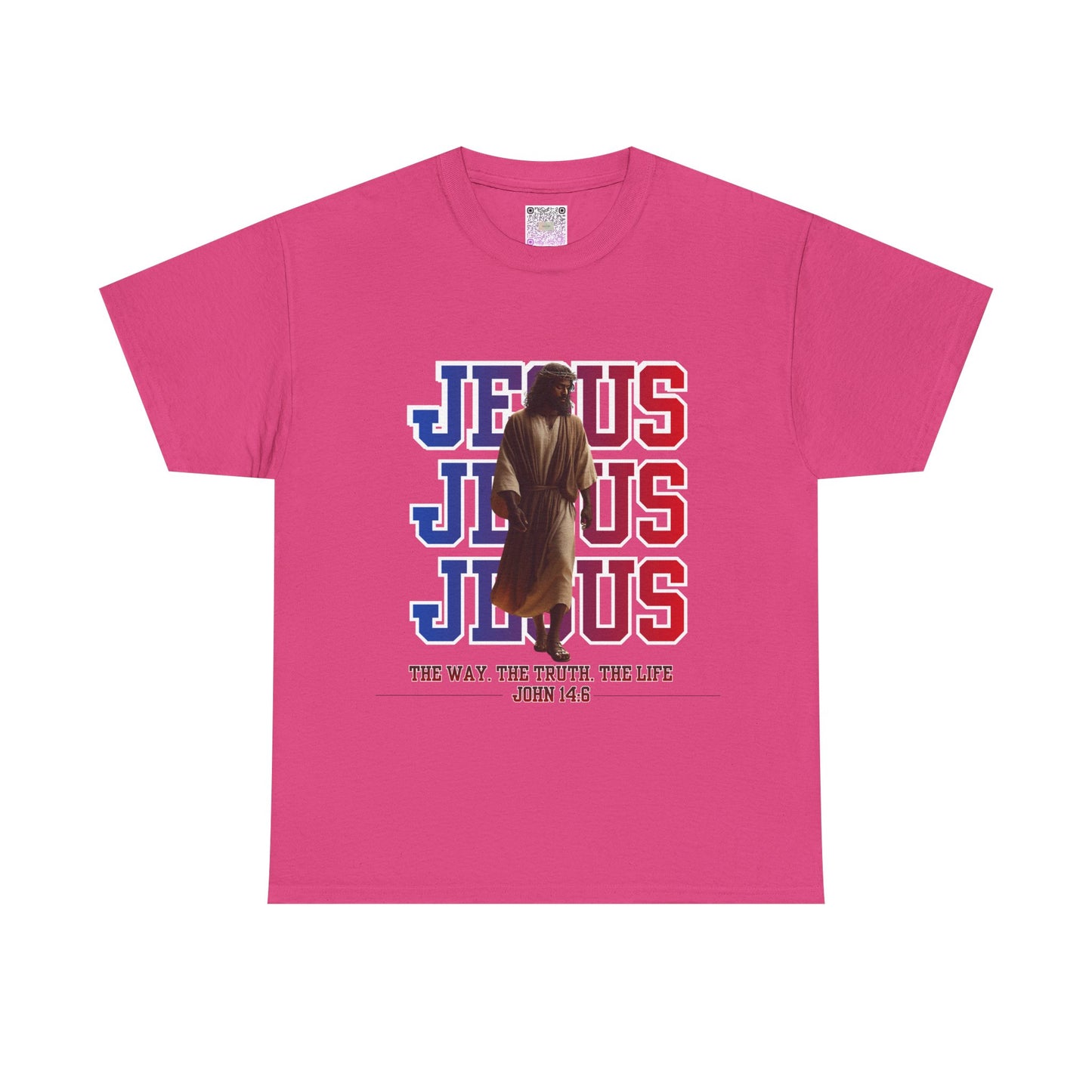 Jesus Patriotic Graphic Tee — “The Way, The Truth, The Life” John 14:6 Shirt, Christian American Flag T-Shirt, Faith & Freedom Apparel, Unisex Inspirational Tee