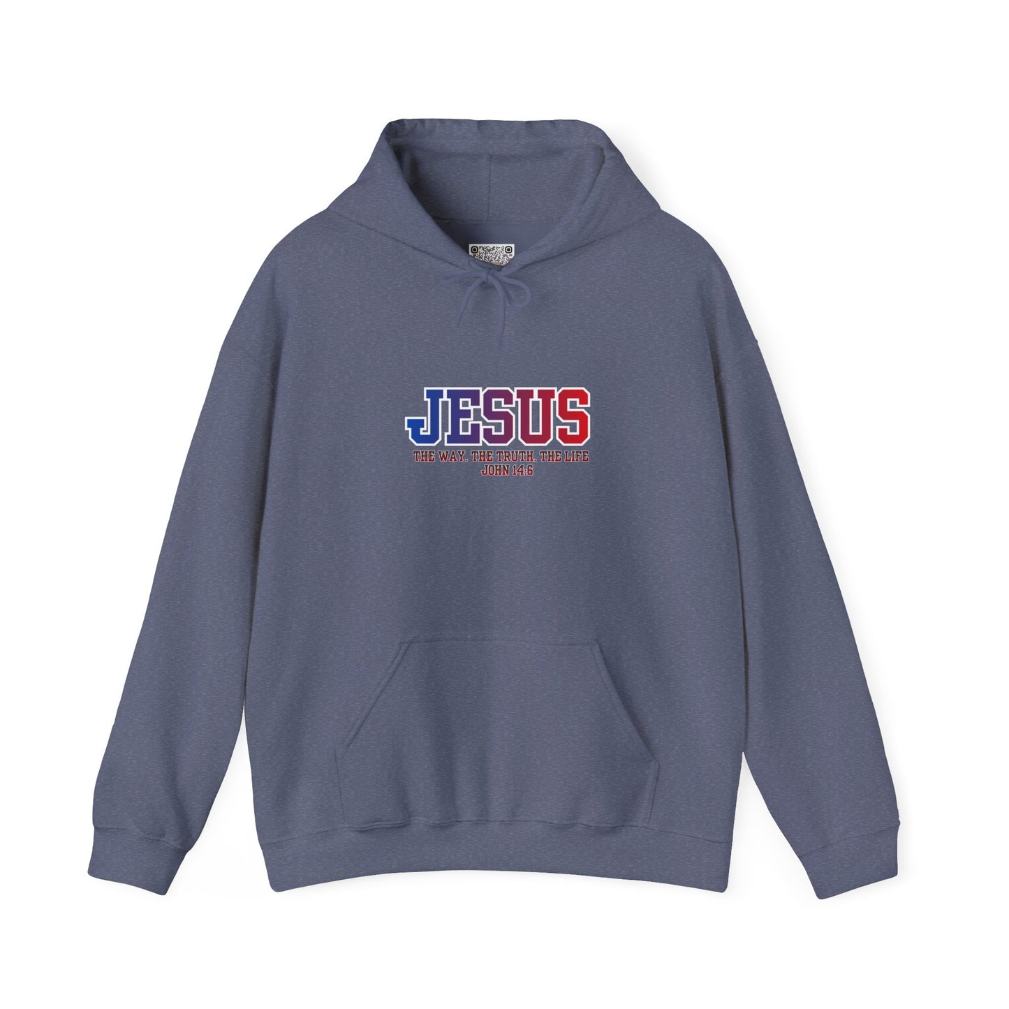 Jesus Hoodie — “The Way, The Truth, The Life” John 14:6 Christian Pullover, Faith Hoodie, Inspirational Bible Verse Sweatshirt, Unisex Religious Apparel