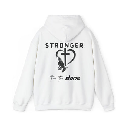 Stronger Than the Storm Hoodie – Faith-Inspired Unisex Pullover, Christian Hoodie with Motivational Quote, Spiritual Gift, Everyday Comfort Wear