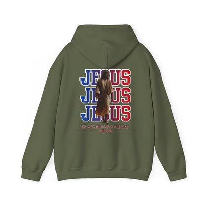 Jesus Hoodie — “The Way, The Truth, The Life” John 14:6 Christian Pullover, Faith Hoodie, Inspirational Bible Verse Sweatshirt, Unisex Religious Apparel