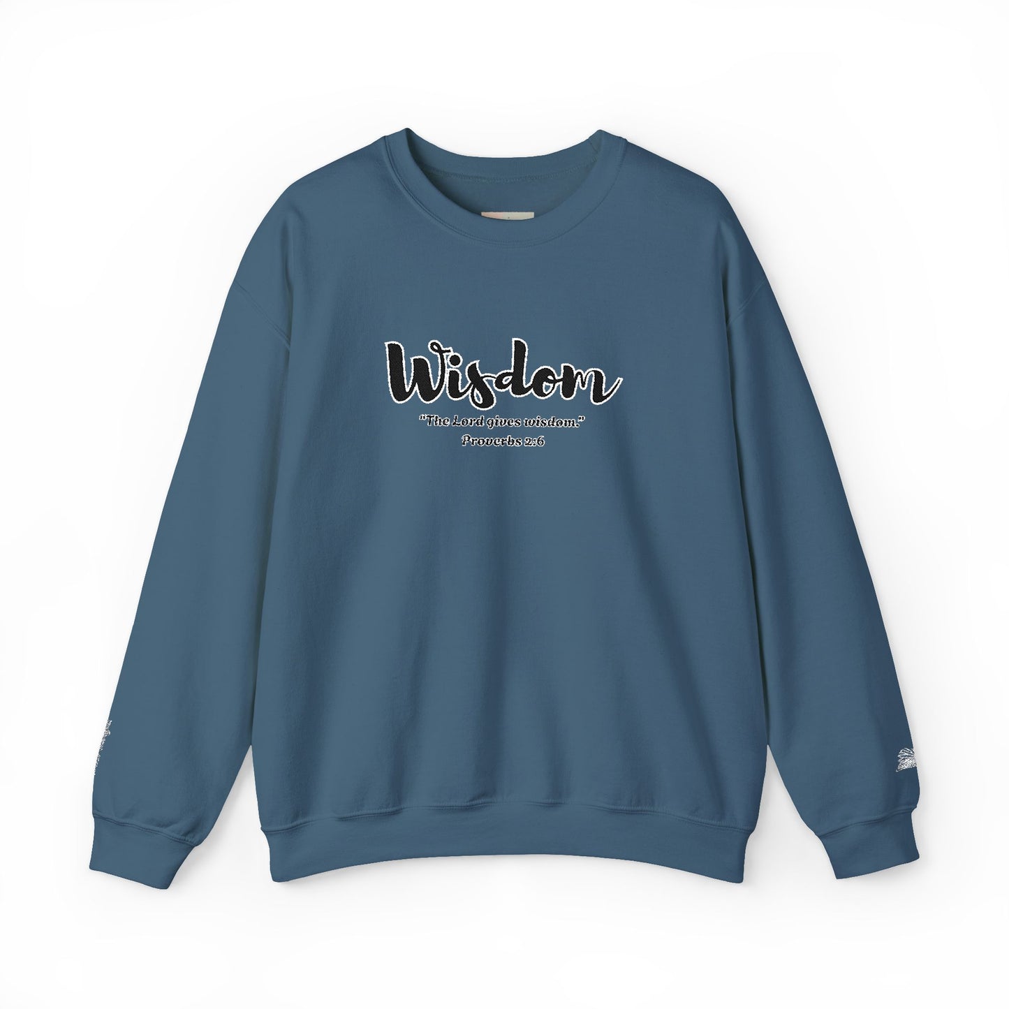 Wisdom Sweatshirt – “The Lord Gives Wisdom” Christian Crewneck, Inspirational Faith-Based Pullover, Cozy Unisex Apparel, Encouraging Gift for Believers