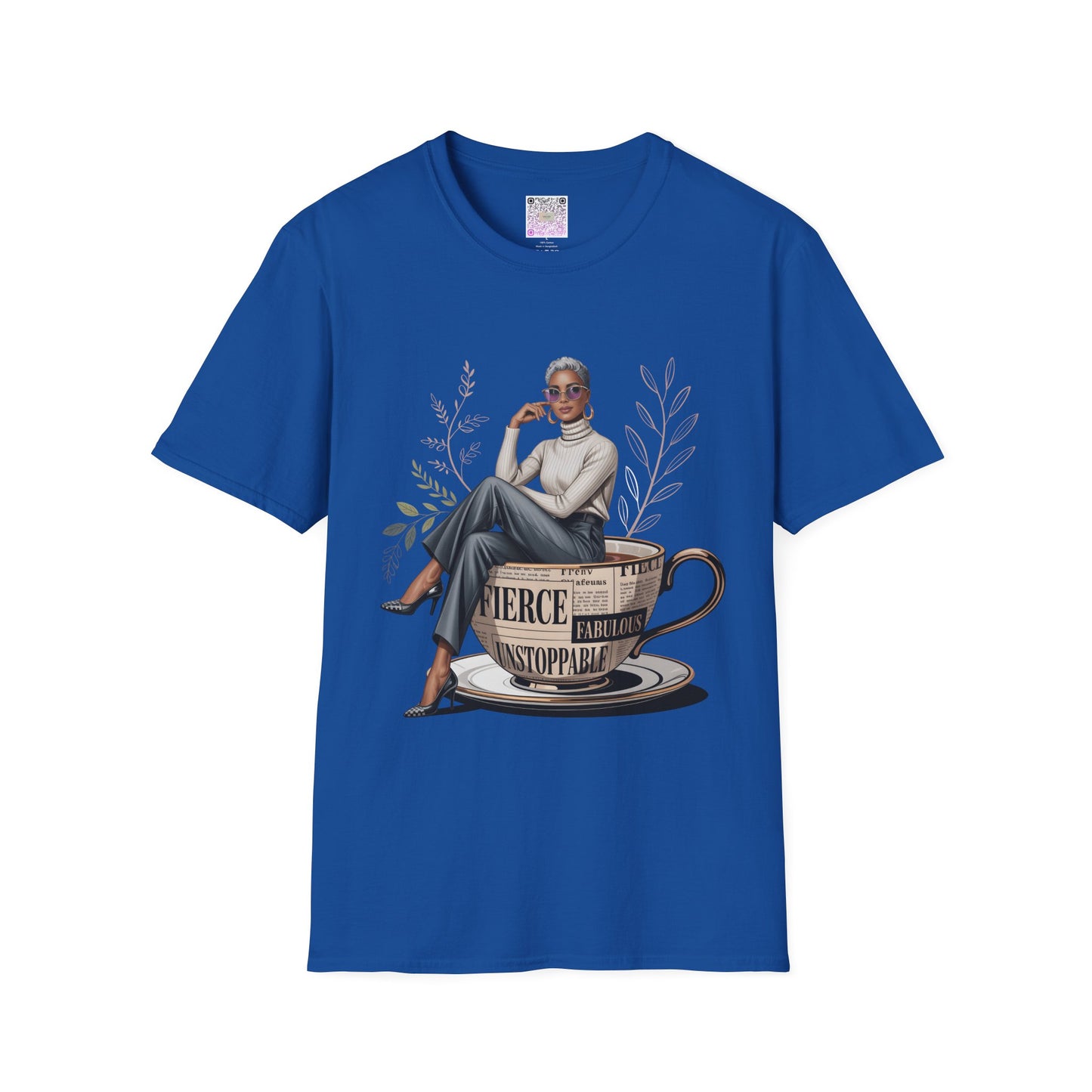 Fierce, Fearless & Unstoppable T-Shirt – Empowering Coffee Cup Graphic Tee, Motivational Unisex Shirt, Strong Woman Apparel, Daily Confidence Wear