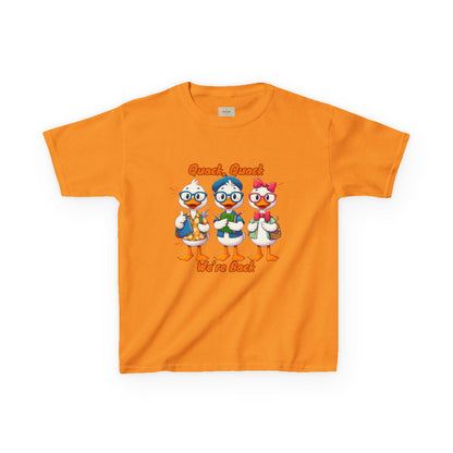 Kids Quack Quack Tee, Fun Back To School Shirt, Duck Graphic Tee, Gift for Children, Playful Kids Apparel