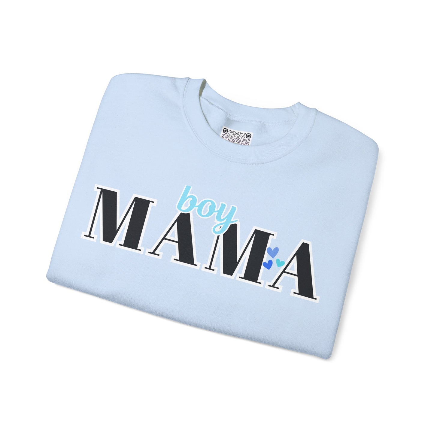 Boy Mama Crewneck Sweatshirt – Cozy Unisex Mom Sweater, Cute Mother’s Day Gift, White Minimalist Mom Life Pullover, New Mom Apparel