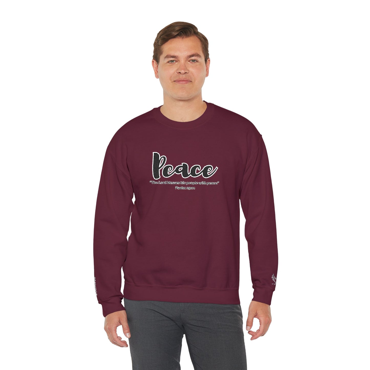 Peaceful Psalm Sweatshirt – Christian Crewneck for Spiritual Growth, Faith-Inspired Unisex Pullover, Cozy Inspirational Apparel, Gift for Believers