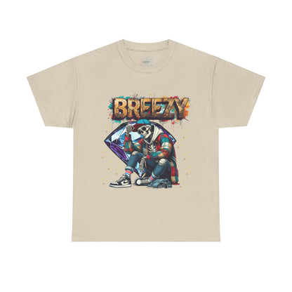 Urban Art Unisex Tee - 'BREEZY' Graphic, Hip-Hop Fashion, Streetwear Style, Casual Attire, Gift for Teens, Festival Outfit