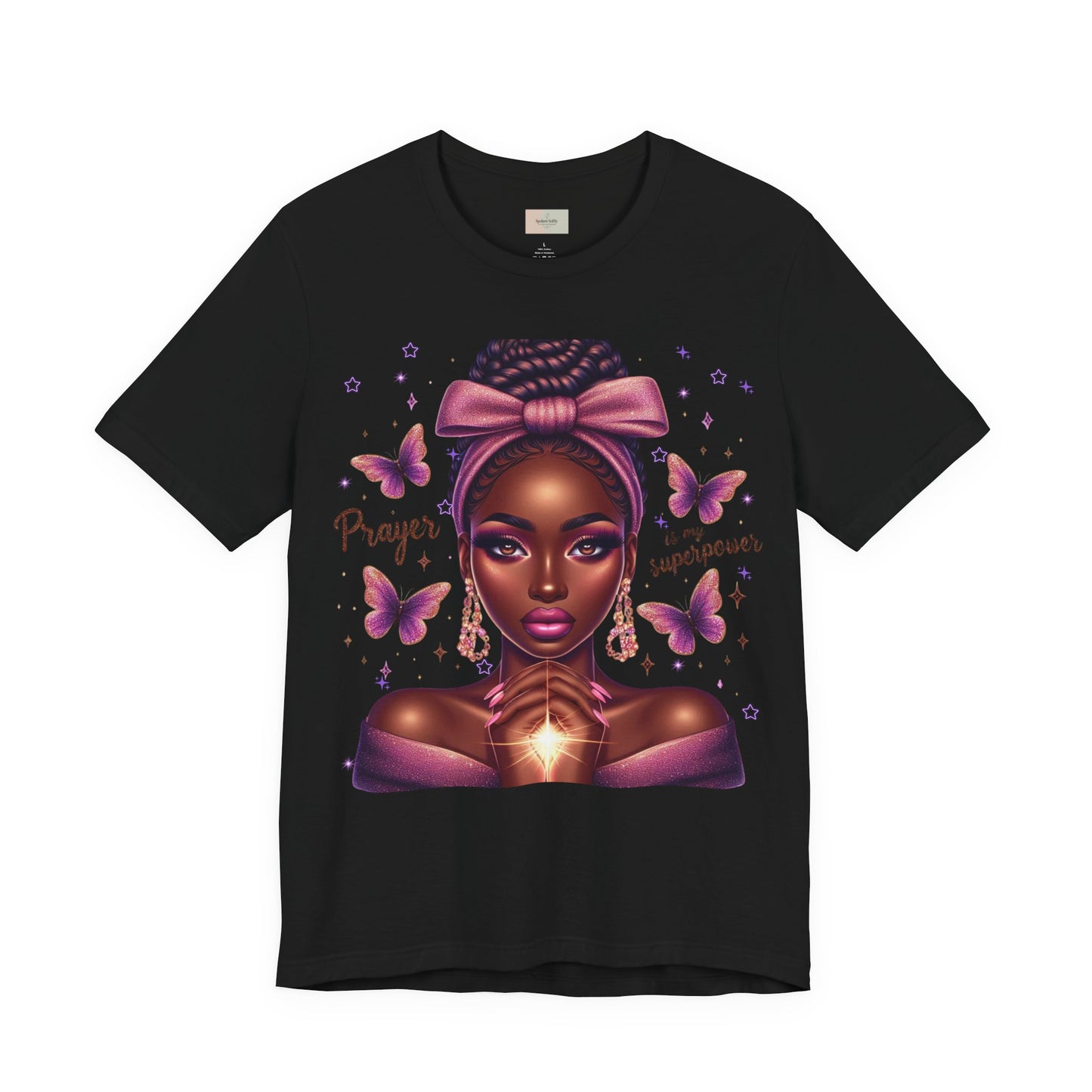 Prayer Is My Superpower Tee — Empowering Black Woman Graphic T-Shirt