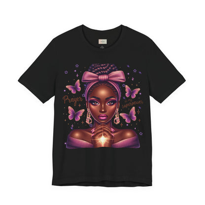 Prayer Is My Superpower Tee — Empowering Black Woman Graphic T-Shirt