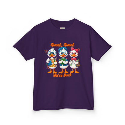 Kids Quack Quack Tee, Fun Back To School Shirt, Duck Graphic Tee, Gift for Children, Playful Kids Apparel