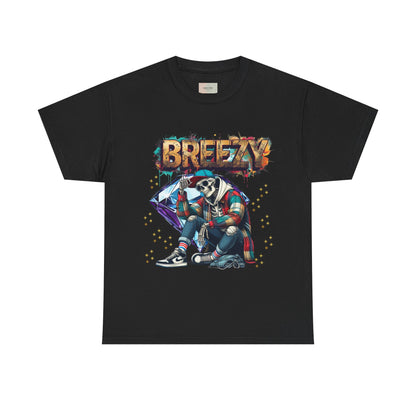 Urban Art Unisex Tee - 'BREEZY' Graphic, Hip-Hop Fashion, Streetwear Style, Casual Attire, Gift for Teens, Festival Outfit