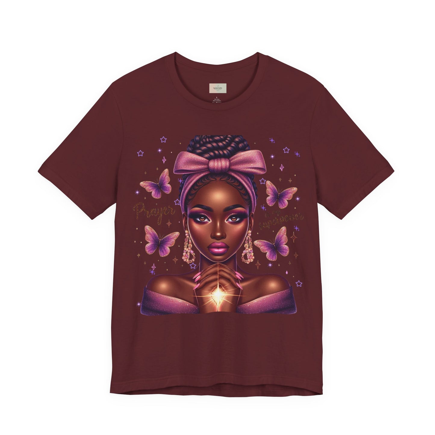 Prayer Is My Superpower Tee — Empowering Black Woman Graphic T-Shirt