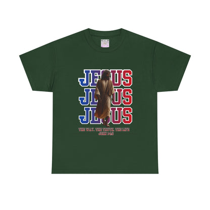 Jesus Patriotic Graphic Tee — “The Way, The Truth, The Life” John 14:6 Shirt, Christian American Flag T-Shirt, Faith & Freedom Apparel, Unisex Inspirational Tee