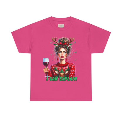Festive Christmas Tee, I Can Explain Seasonal Top, Holiday Apparel, Unisex Holiday Shirt, Funny Christmas Outfit