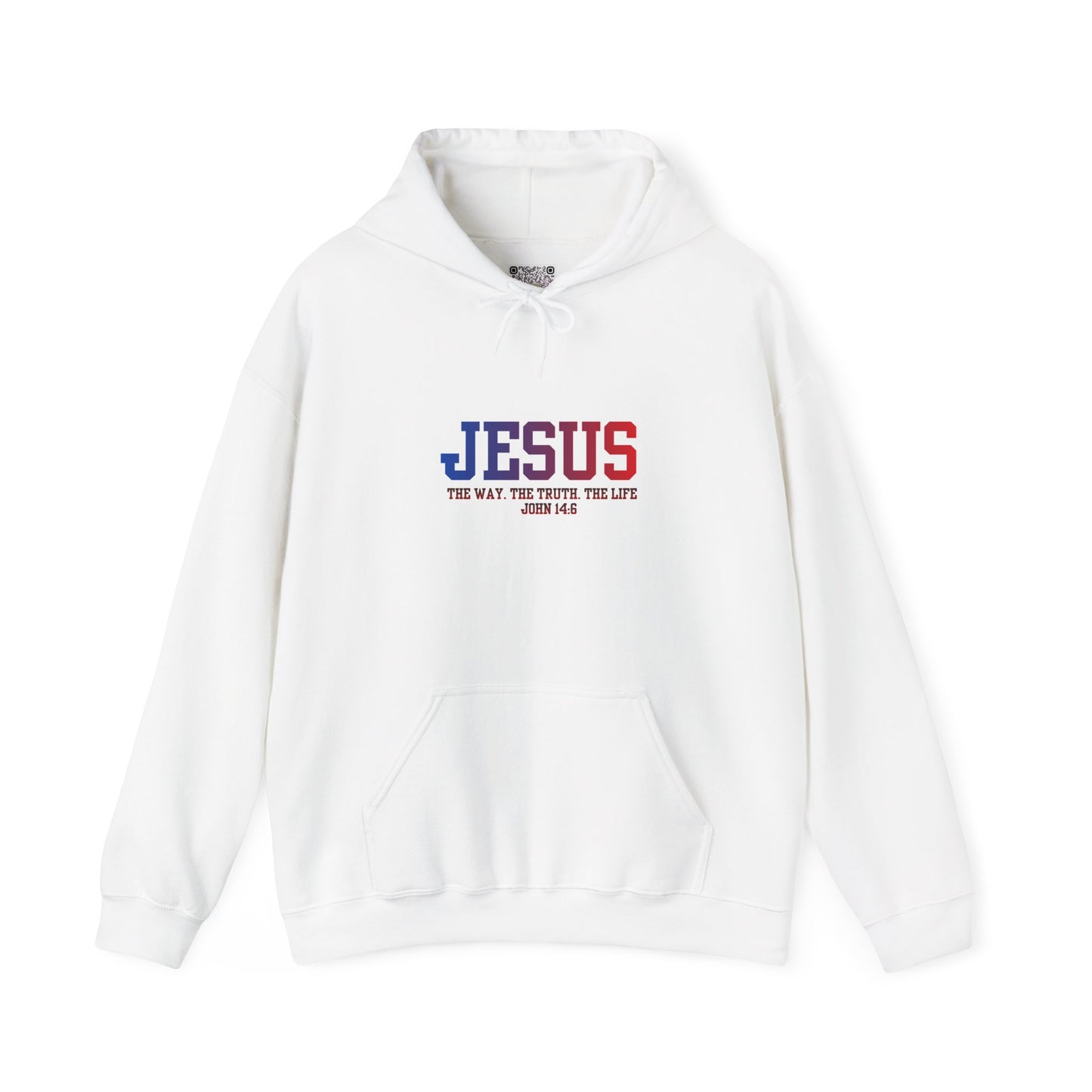 Jesus Hoodie — “The Way, The Truth, The Life” John 14:6 Christian Pullover, Faith Hoodie, Inspirational Bible Verse Sweatshirt, Unisex Religious Apparel