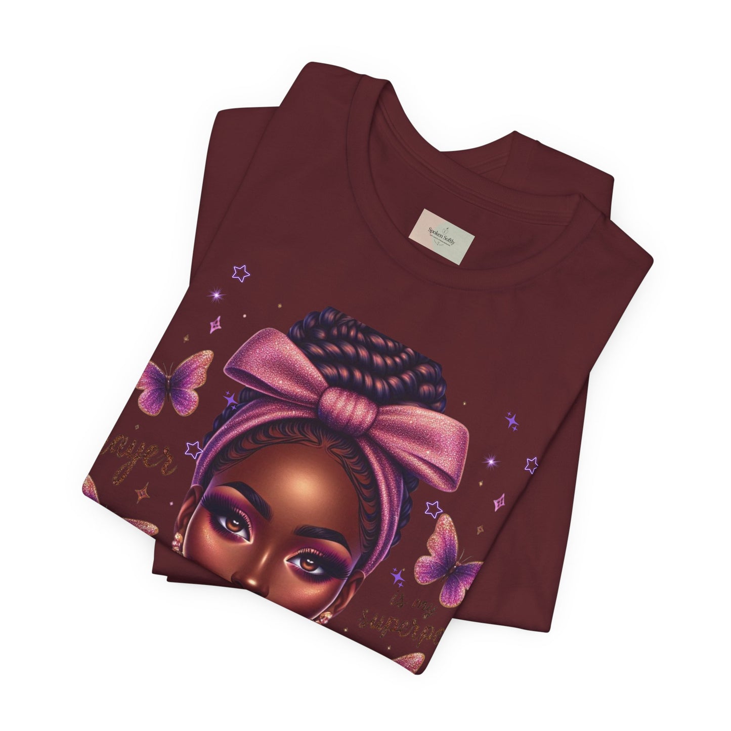 Prayer Is My Superpower Tee — Empowering Black Woman Graphic T-Shirt