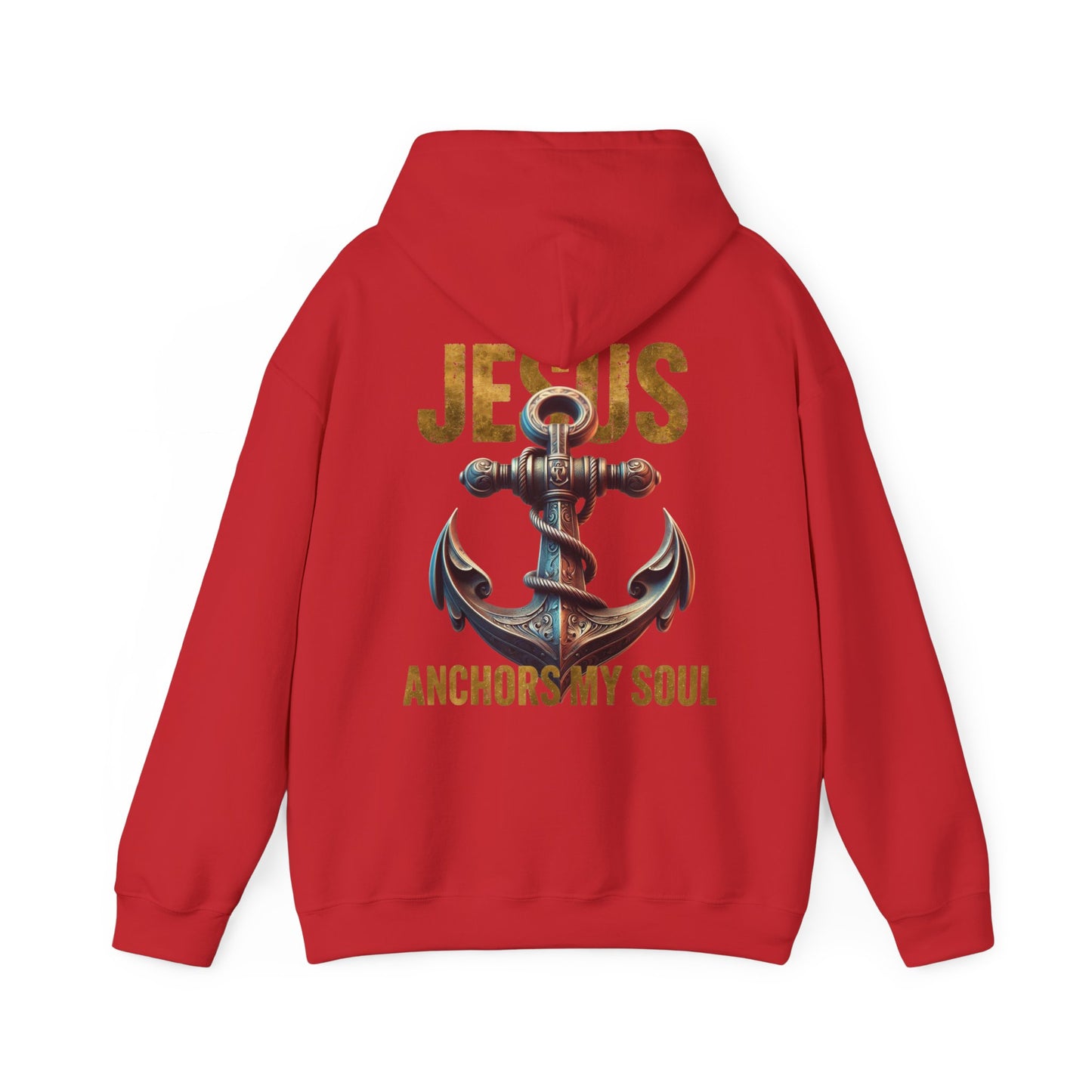Jesus Anchors My Soul Hoodie — Christian Anchor Hoodie, Faith-Inspired Pullover, Hebrews Hope Apparel, Unisex Religious Sweatshirt