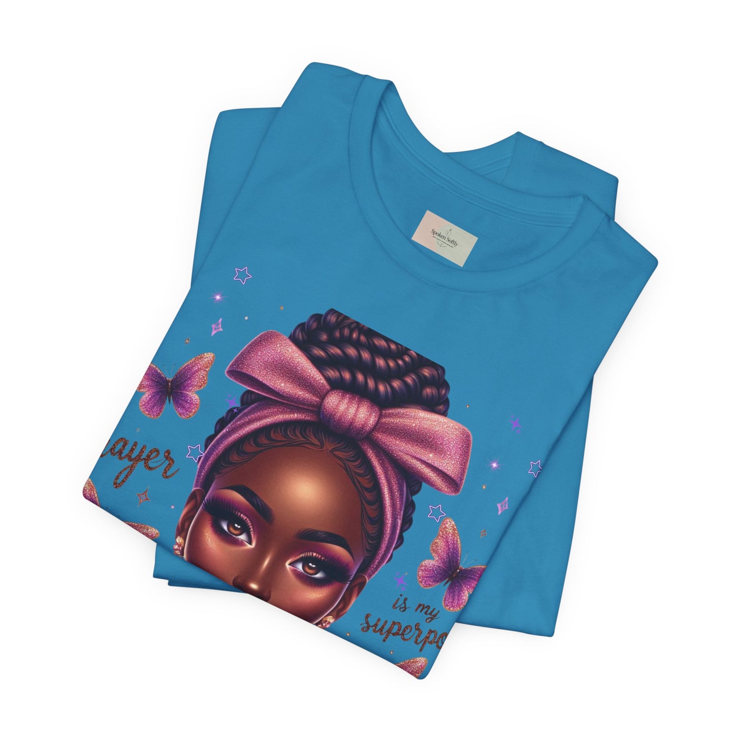 Prayer Is My Superpower Tee — Empowering Black Woman Graphic T-Shirt