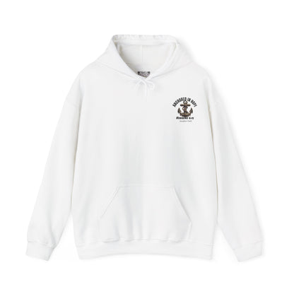 Anchored in Hope Hoodie – Hebrews 6:19 Christian Sweatshirt, Faith Anchor Design, Inspirational Unisex Hoodie for Everyday Strength