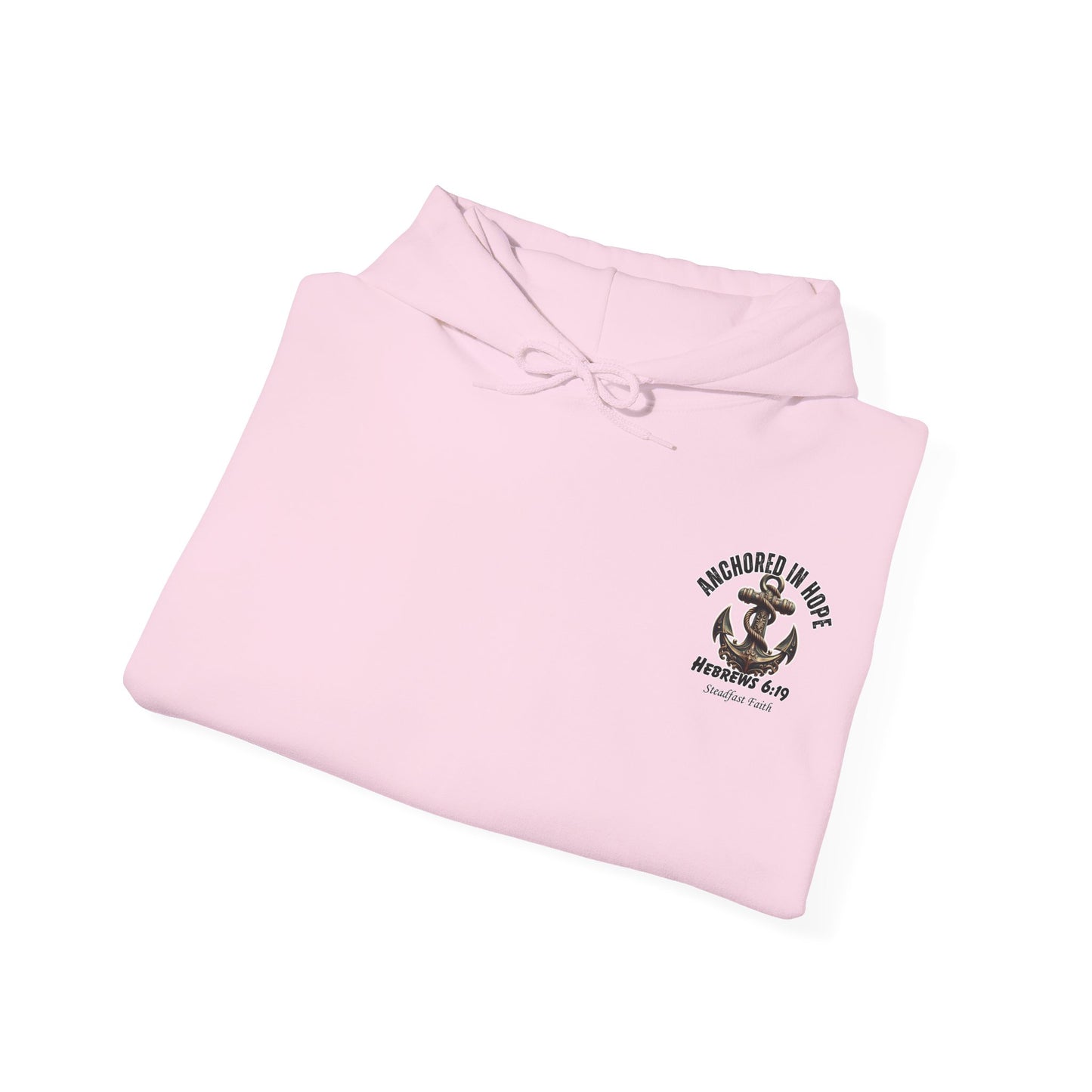 Anchored in Hope Hoodie – Hebrews 6:19 Christian Sweatshirt, Faith Anchor Design, Inspirational Unisex Hoodie for Everyday Strength