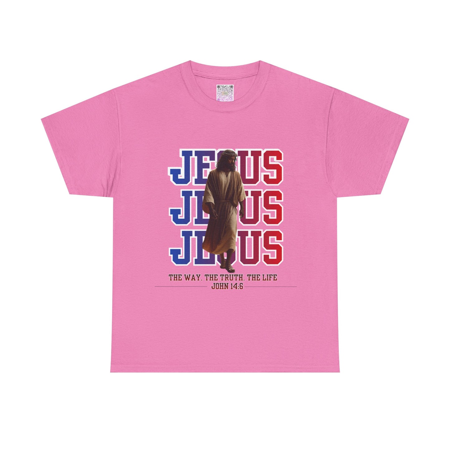 Jesus Patriotic Graphic Tee — “The Way, The Truth, The Life” John 14:6 Shirt, Christian American Flag T-Shirt, Faith & Freedom Apparel, Unisex Inspirational Tee