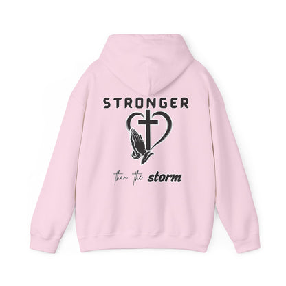 Stronger Than the Storm Hoodie – Faith-Inspired Unisex Pullover, Christian Hoodie with Motivational Quote, Spiritual Gift, Everyday Comfort Wear
