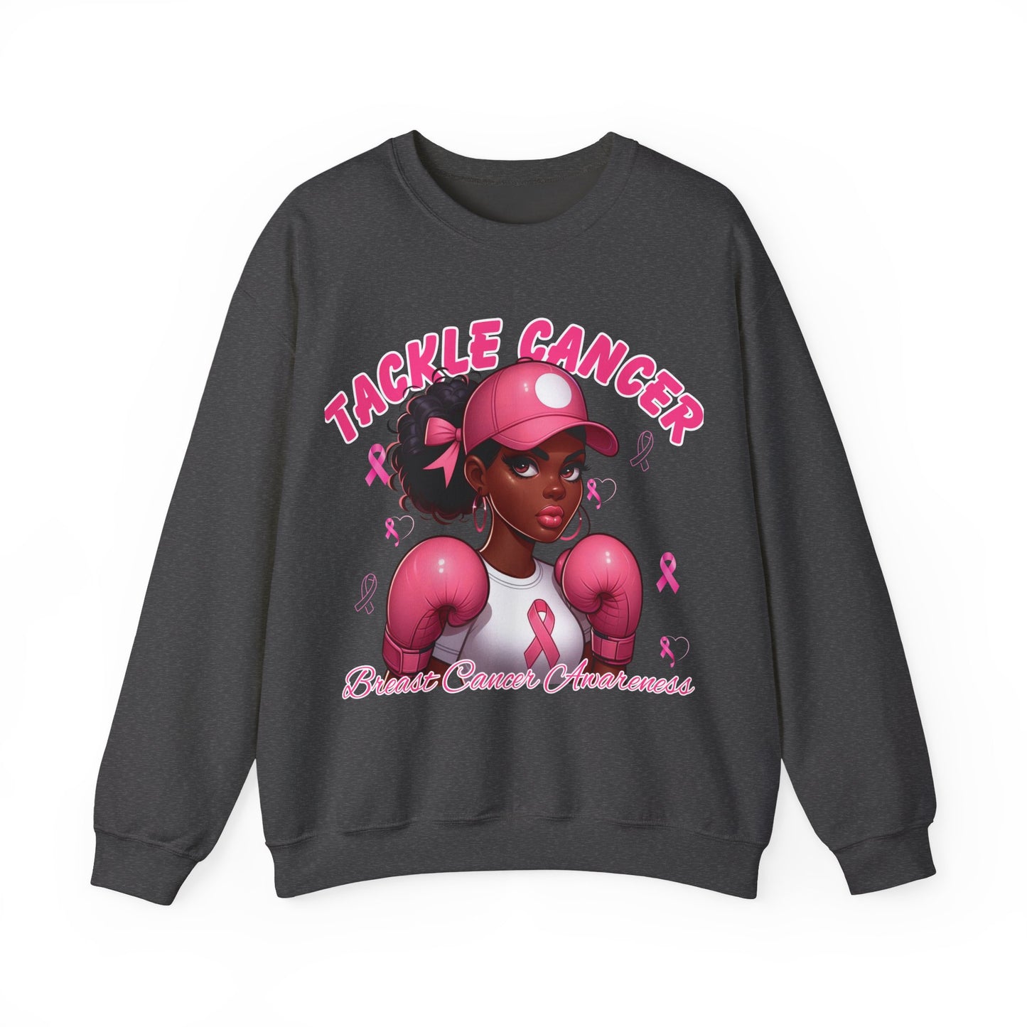 Awareness Sweatshirt - Tackle Cancer Crewneck, Unisex Pink Awareness Pullover, Breast Cancer Support Gift, Cozy Charity Apparel,