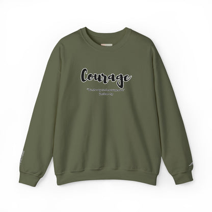 Courage Sweatshirt – “Be Strong and Courageous” Christian Crewneck, Inspirational Faith-Based Pullover, Cozy Unisex Apparel, Motivational Gift for Believers