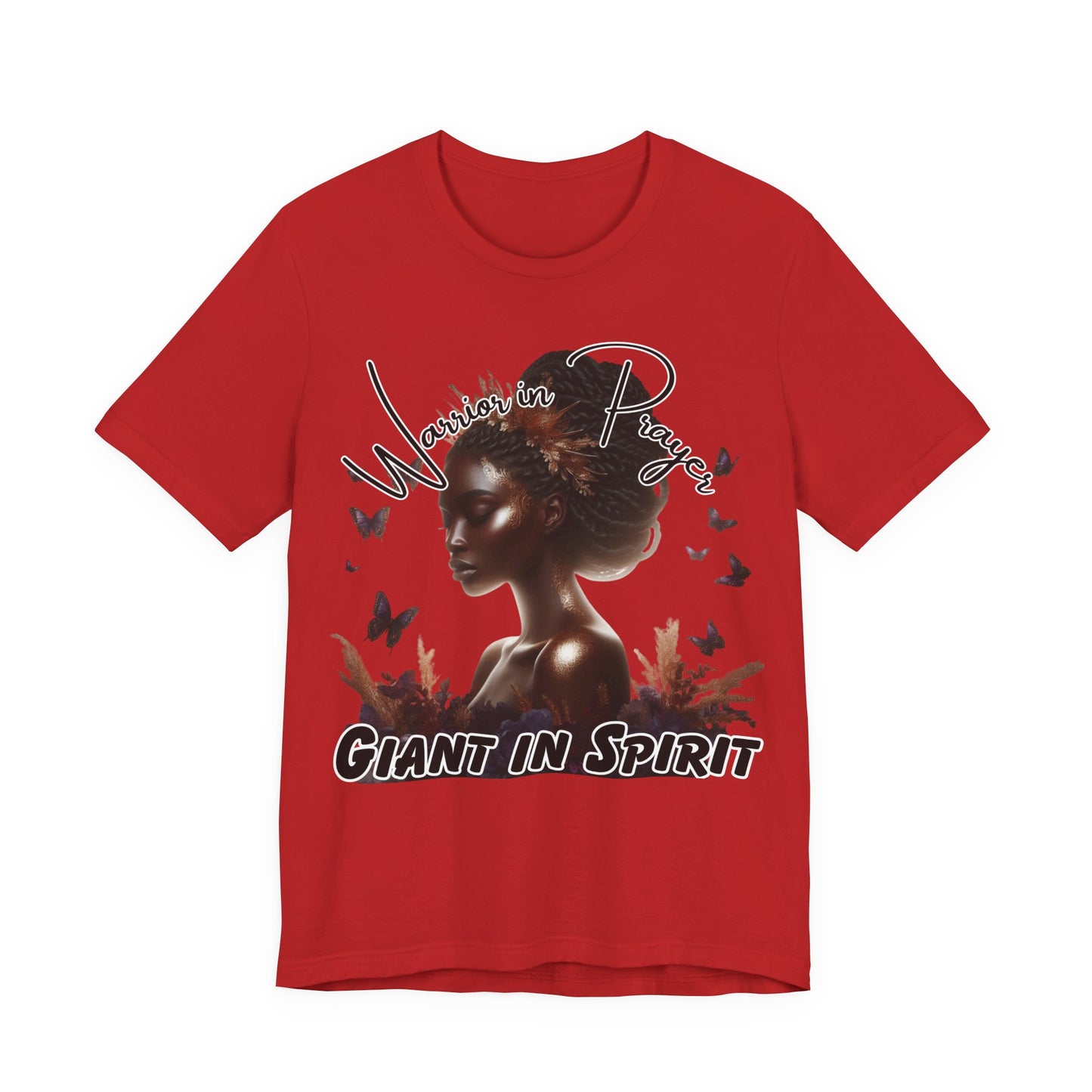 Giant in Spirit T-Shirt – “Warriors in Prayer” Inspirational Women’s Faith Graphic Tee, Christian Apparel, Motivational Prayer Shirt