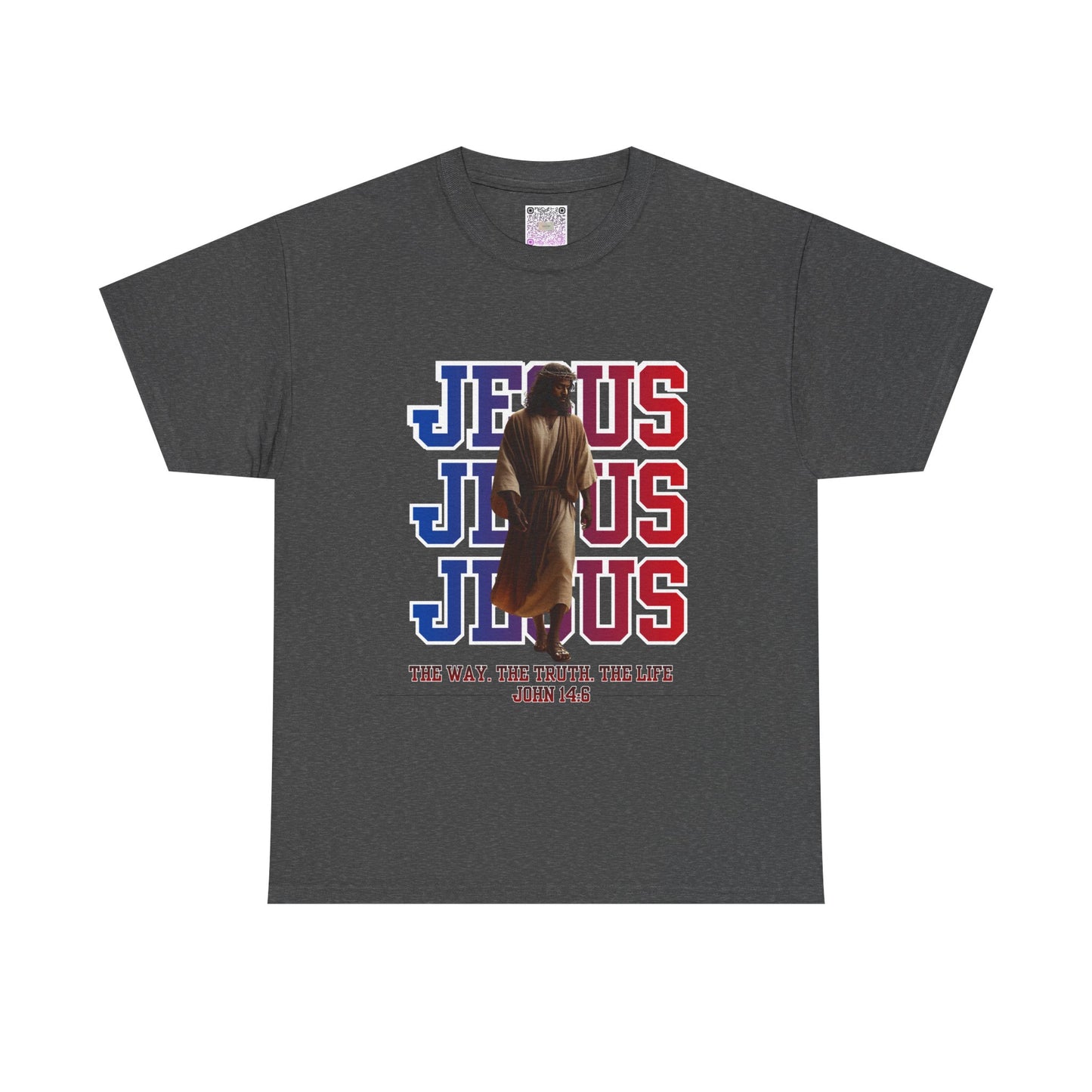 Jesus Patriotic Graphic Tee — “The Way, The Truth, The Life” John 14:6 Shirt, Christian American Flag T-Shirt, Faith & Freedom Apparel, Unisex Inspirational Tee