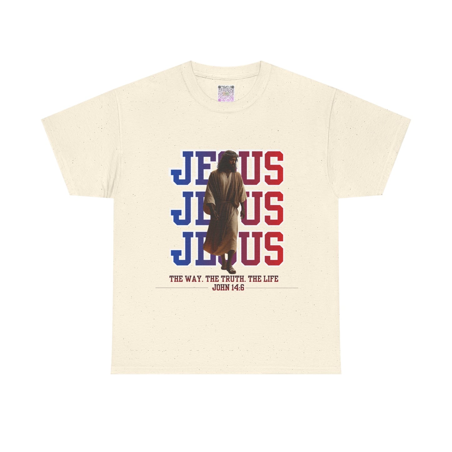 Jesus Patriotic Graphic Tee — “The Way, The Truth, The Life” John 14:6 Shirt, Christian American Flag T-Shirt, Faith & Freedom Apparel, Unisex Inspirational Tee
