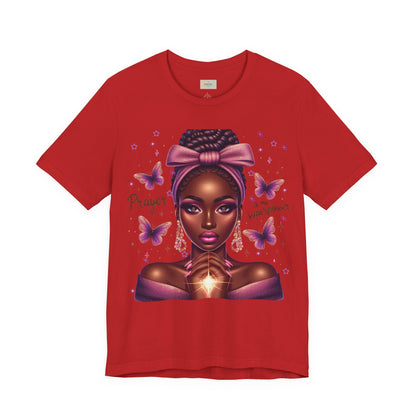 Prayer Is My Superpower Tee — Empowering Black Woman Graphic T-Shirt