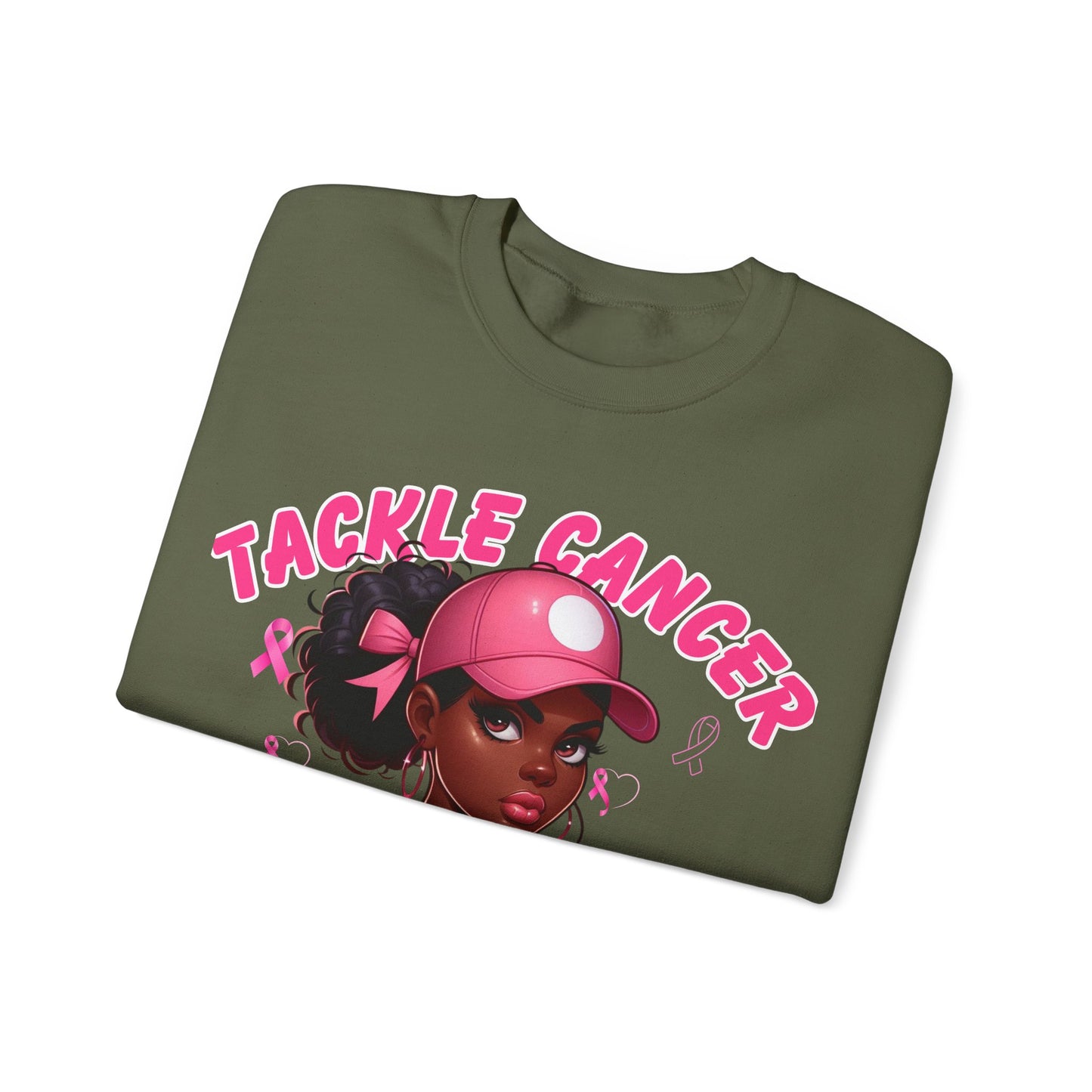 Awareness Sweatshirt - Tackle Cancer Crewneck, Unisex Pink Awareness Pullover, Breast Cancer Support Gift, Cozy Charity Apparel,