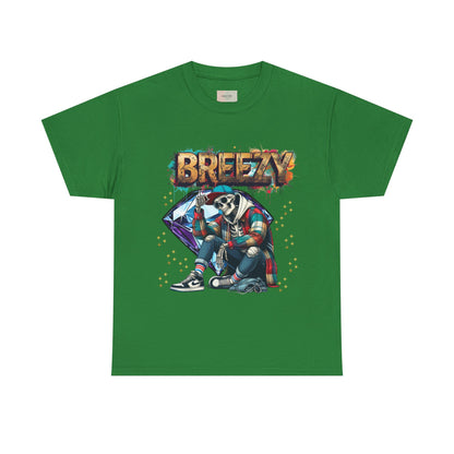 Urban Art Unisex Tee - 'BREEZY' Graphic, Hip-Hop Fashion, Streetwear Style, Casual Attire, Gift for Teens, Festival Outfit
