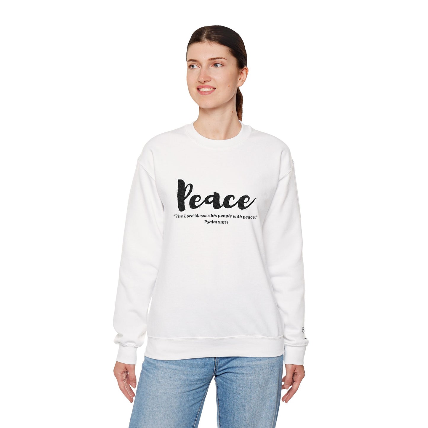 Peaceful Psalm Sweatshirt – Christian Crewneck for Spiritual Growth, Faith-Inspired Unisex Pullover, Cozy Inspirational Apparel, Gift for Believers