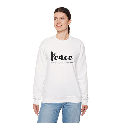 Peaceful Psalm Sweatshirt – Christian Crewneck for Spiritual Growth, Faith-Inspired Unisex Pullover, Cozy Inspirational Apparel, Gift for Believers