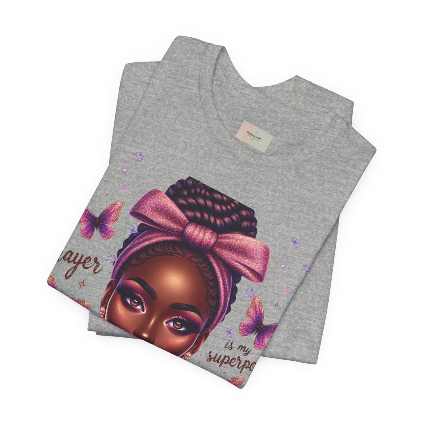 Prayer Is My Superpower Tee — Empowering Black Woman Graphic T-Shirt