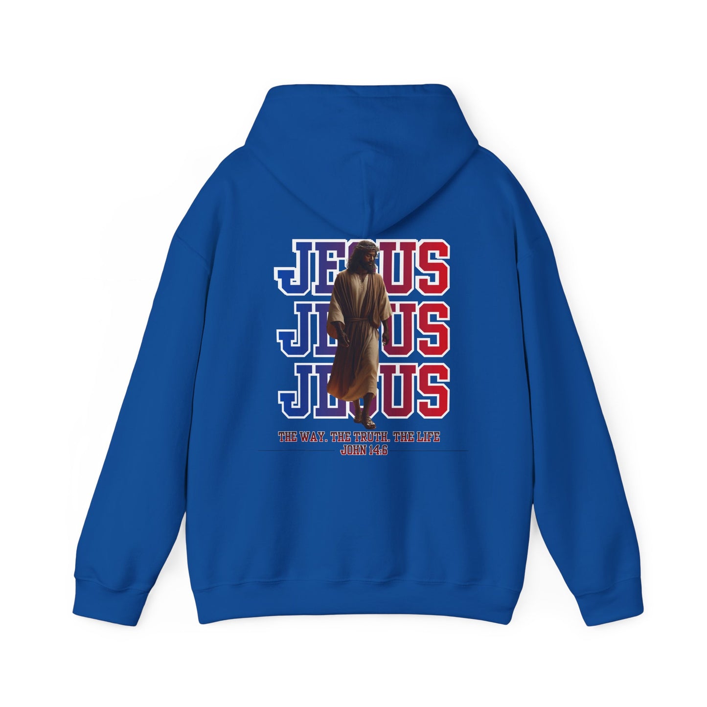 Jesus Hoodie — “The Way, The Truth, The Life” John 14:6 Christian Pullover, Faith Hoodie, Inspirational Bible Verse Sweatshirt, Unisex Religious Apparel