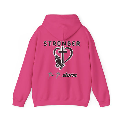 Stronger Than the Storm Hoodie – Faith-Inspired Unisex Pullover, Christian Hoodie with Motivational Quote, Spiritual Gift, Everyday Comfort Wear