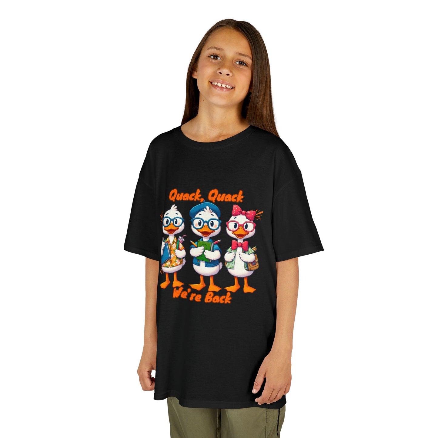 Kids Quack Quack Tee, Fun Back To School Shirt, Duck Graphic Tee, Gift for Children, Playful Kids Apparel