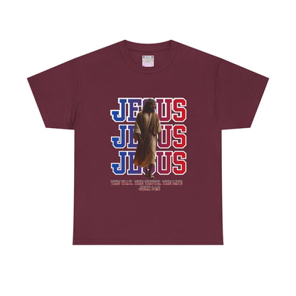 Jesus Patriotic Graphic Tee — “The Way, The Truth, The Life” John 14:6 Shirt, Christian American Flag T-Shirt, Faith & Freedom Apparel, Unisex Inspirational Tee