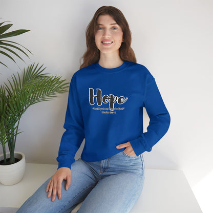 Hopeful Inspirational Crewneck Sweatshirt, Cozy Gift for Faith, Daily Motivation, Religious Apparel, Unisex Hope Sweatshirt