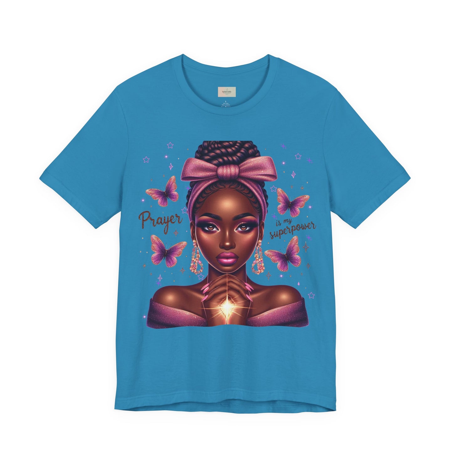 Prayer Is My Superpower Tee — Empowering Black Woman Graphic T-Shirt