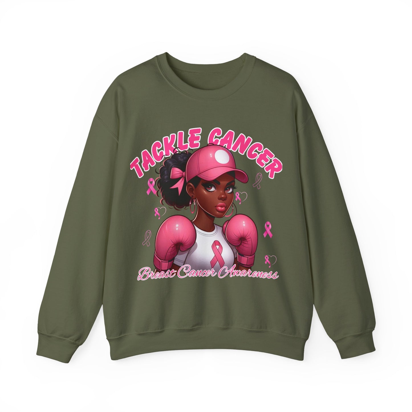 Awareness Sweatshirt - Tackle Cancer Crewneck, Unisex Pink Awareness Pullover, Breast Cancer Support Gift, Cozy Charity Apparel,