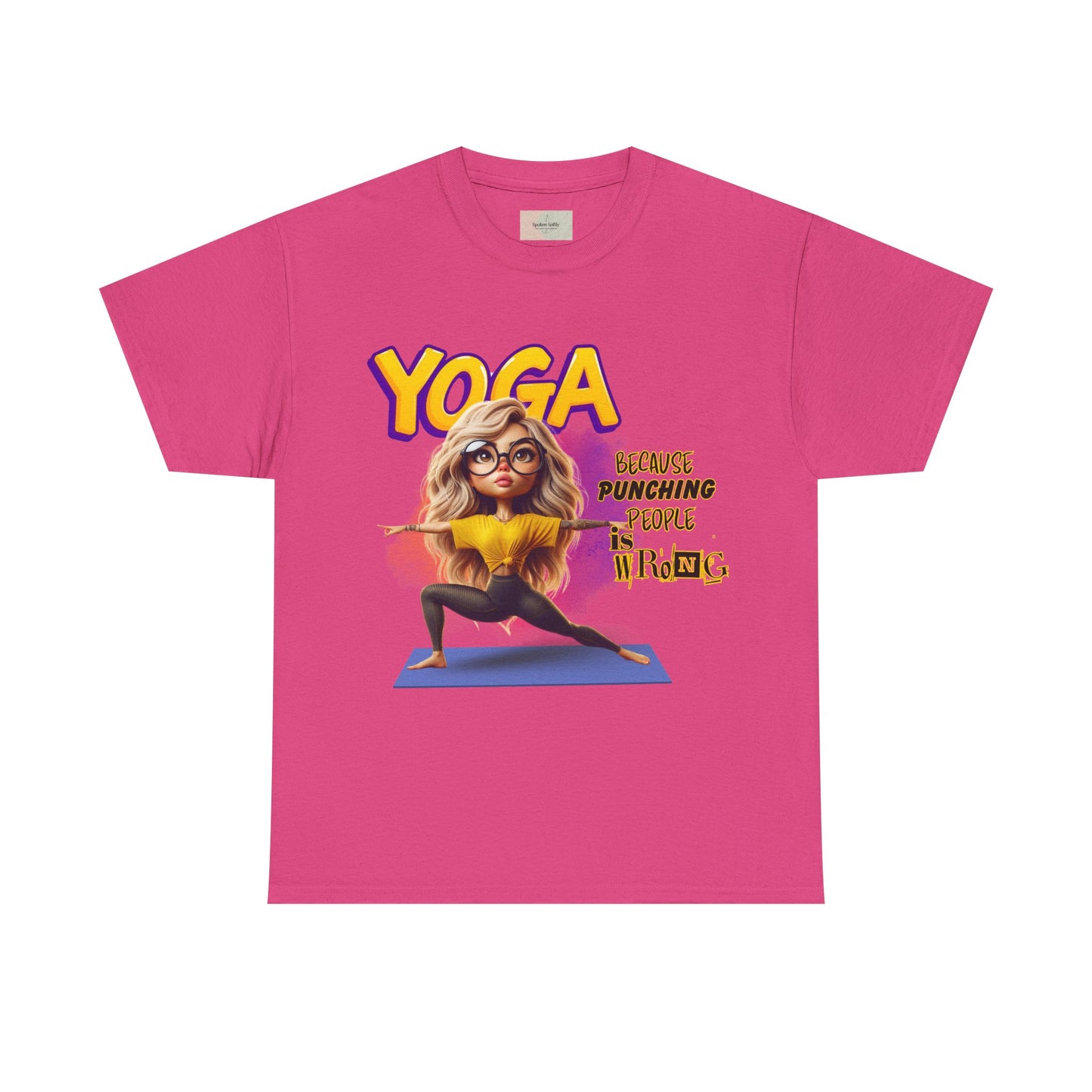 Yoga Humor Unisex Heavy Cotton Tee - Funny Yoga Shirt for Yoga Lovers, Gift for Fitness Fans, Relaxation Tee, Motivational Apparel, [...]