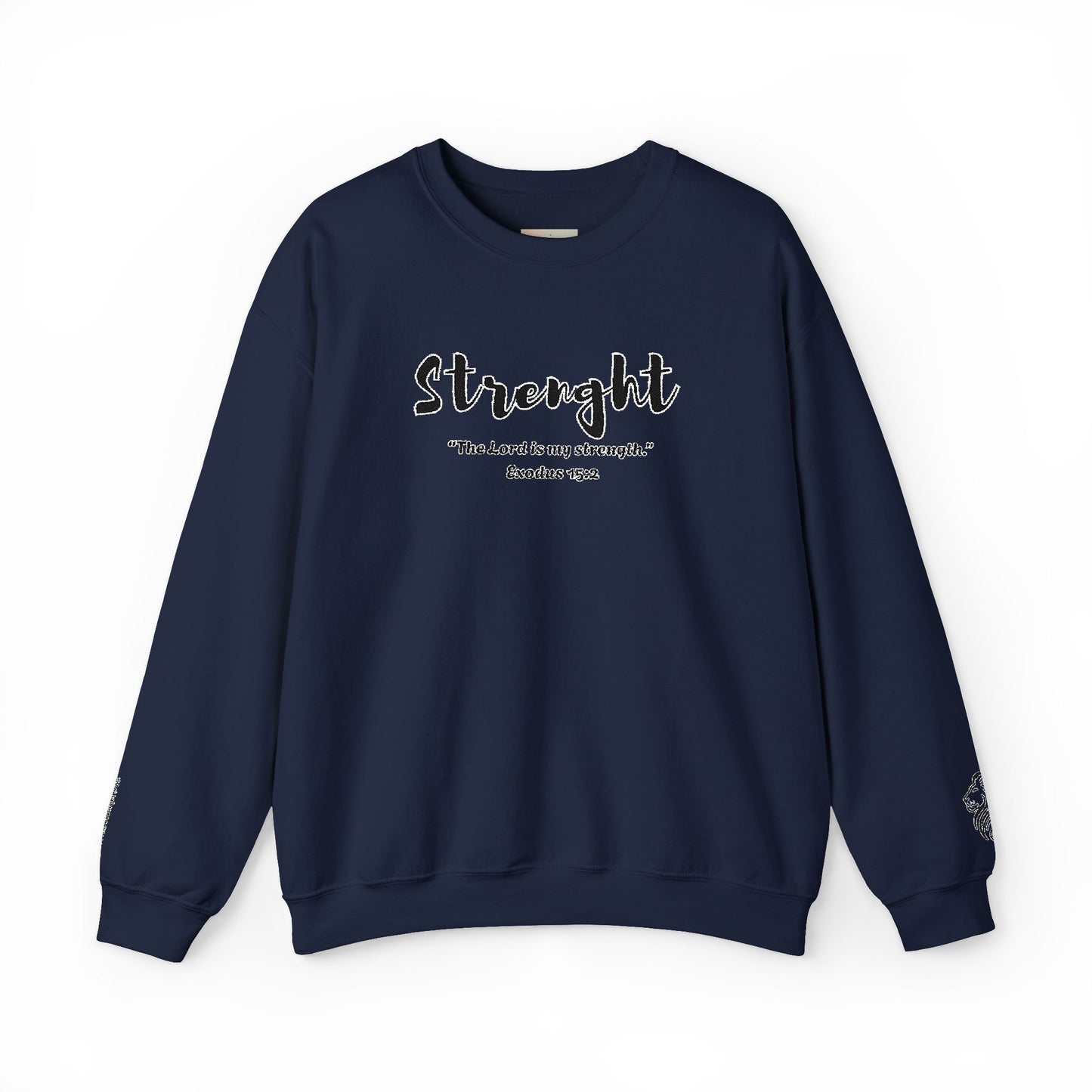 Strength Sweatshirt – The Lord Is My Strength Crewneck, Inspirational Christian Pullover, Faith-Based Unisex Apparel, Motivational Gift for Believers