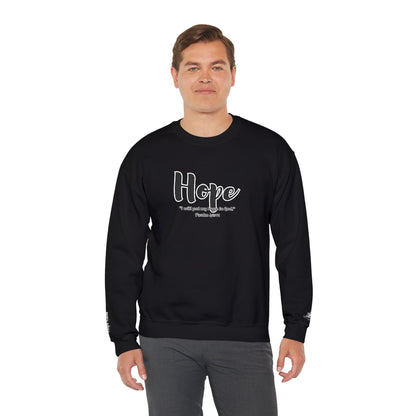 Hopeful Inspirational Crewneck Sweatshirt, Cozy Gift for Faith, Daily Motivation, Religious Apparel, Unisex Hope Sweatshirt
