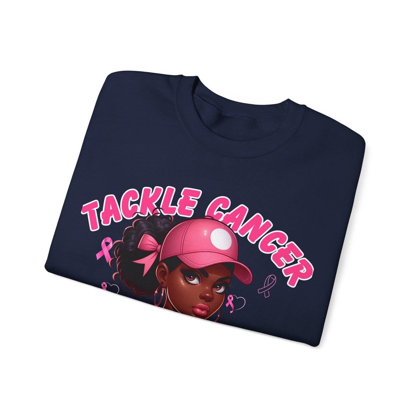 Awareness Sweatshirt - Tackle Cancer Crewneck, Unisex Pink Awareness Pullover, Breast Cancer Support Gift, Cozy Charity Apparel,