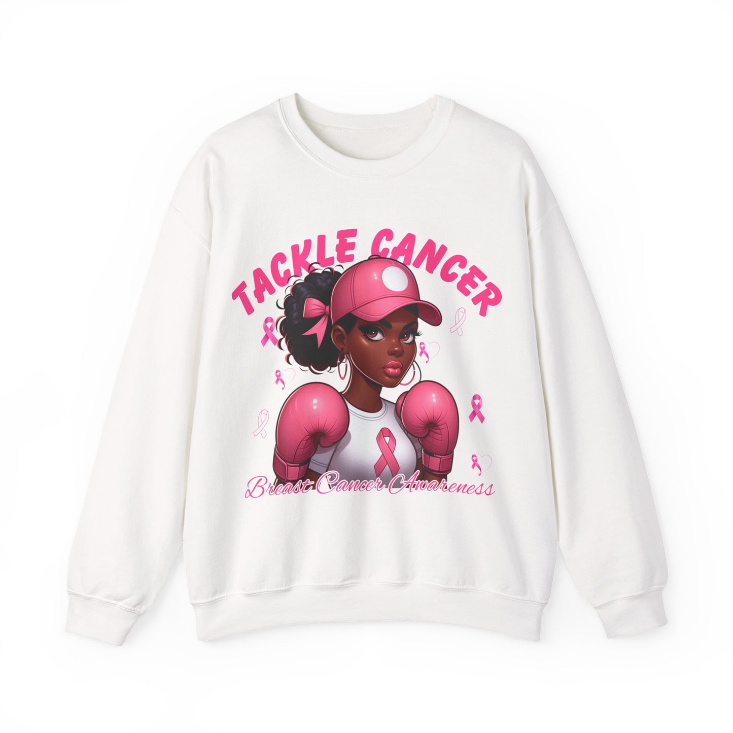 Awareness Sweatshirt - Tackle Cancer Crewneck, Unisex Pink Awareness Pullover, Breast Cancer Support Gift, Cozy Charity Apparel,