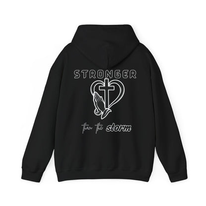 Stronger Than the Storm Hoodie – Faith-Inspired Unisex Pullover, Christian Hoodie with Motivational Quote, Spiritual Gift, Everyday Comfort Wear